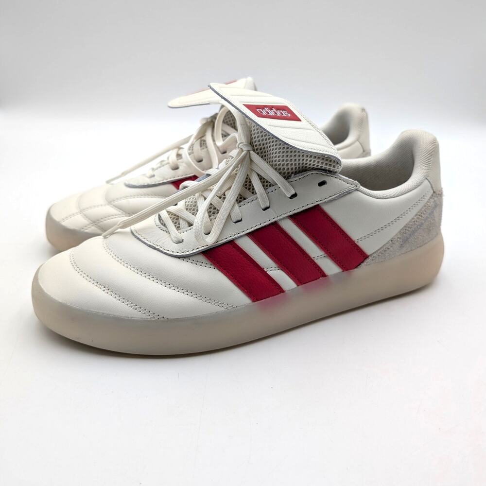 Adidas Barreda Casual Sneaker Shoes Men's White/Rubby Red Size US11.5 EU46